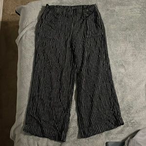 Women’s work stripped linen type semi dress pants.